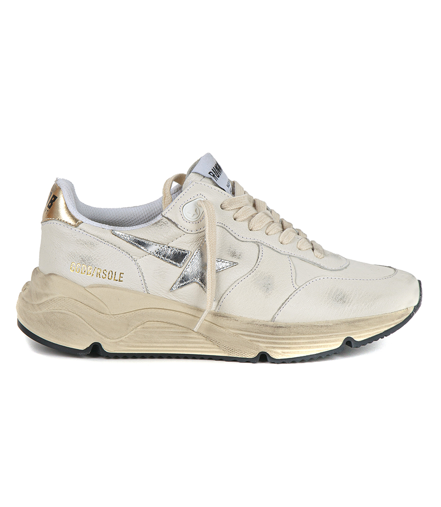 GOLDEN GOOSE  - WHITE NAPPA RUNNING SOLE