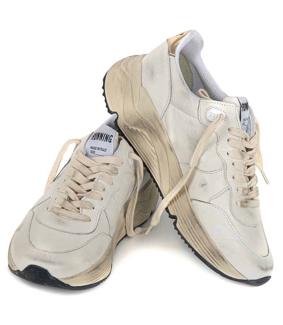 WHITE NAPPA RUNNING SOLE