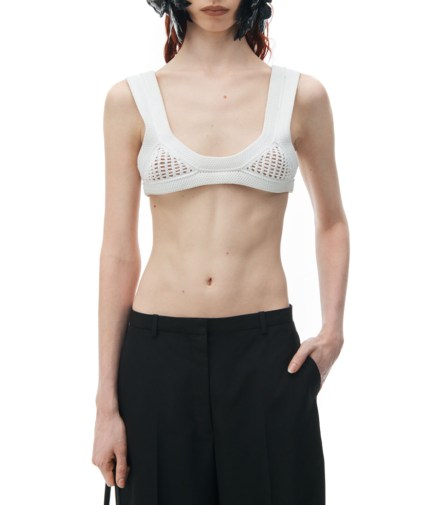 LOW WAISTED TAILORED TROUSER IN WOOL BLEND