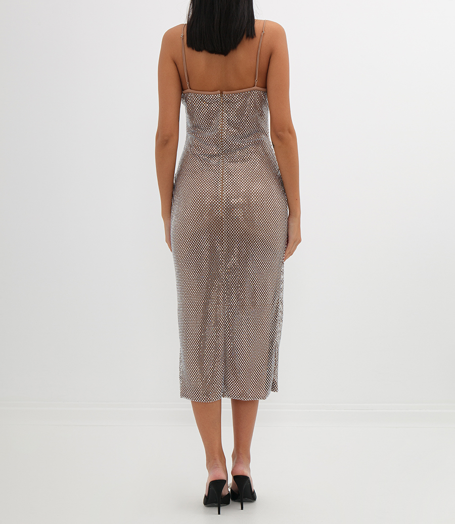 MIDI DRESS WITH CRYSTALS