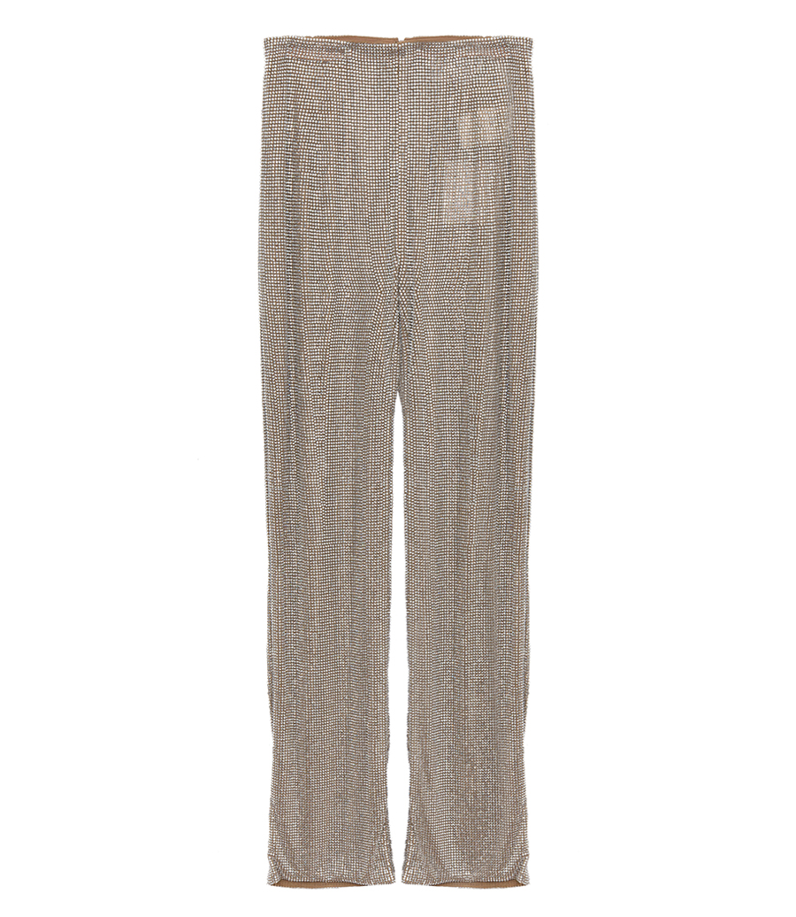 GIUSEPPE DI MORABITO - PANTALONE TEMPESTATO DA MICRO STRASS ALL-OVER