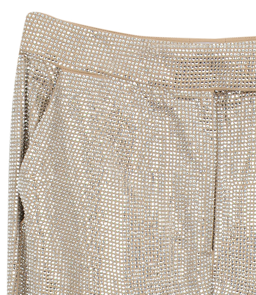 PANTALONE CON DECORAZIONE MICRO STRASS ALL-OVER