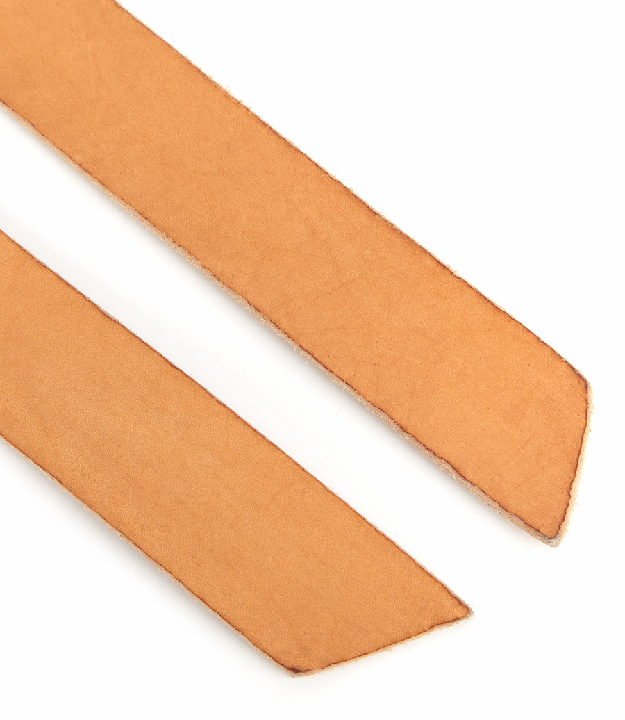 WASHED LEATHER STRING BELT