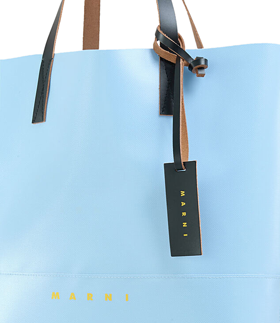 LIGHT BLUE OPEN SHOPPER WITH MARNI TAG