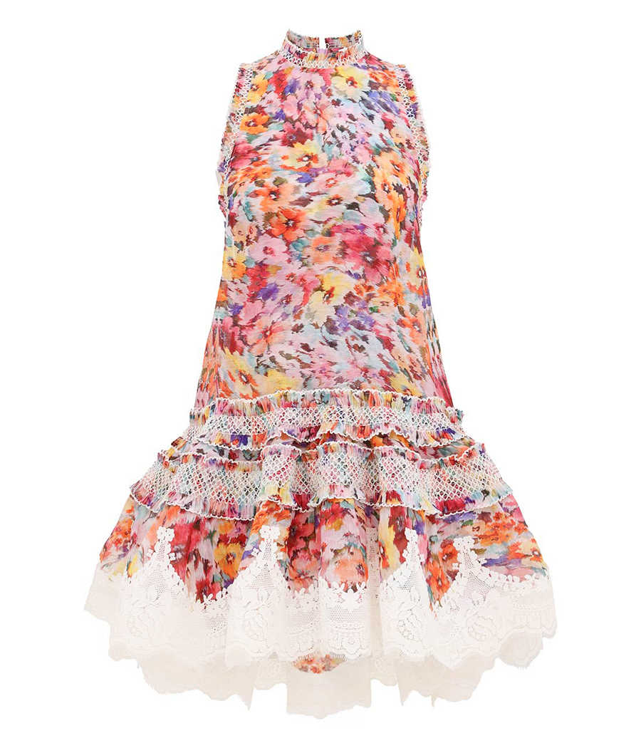 ZIMMERMANN - LUNA SHIRRED LANTERN DRESS