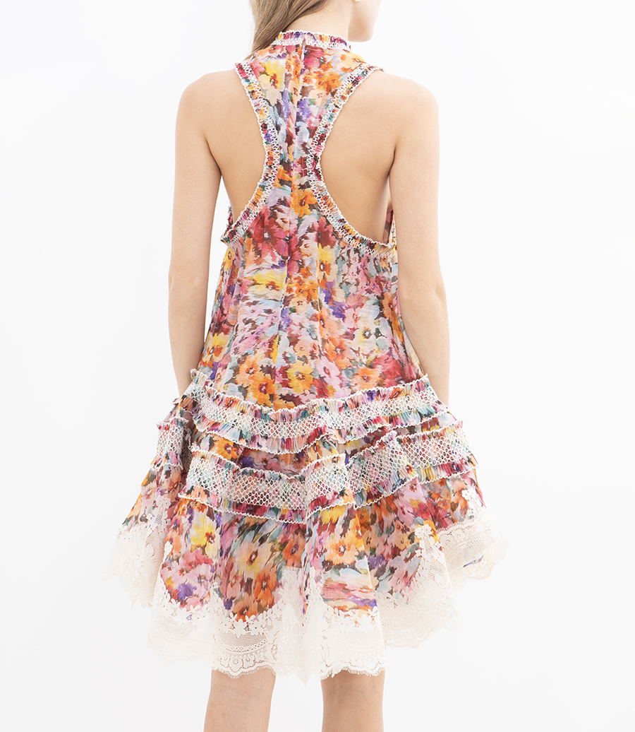 LUNA SHIRRED LANTERN DRESS