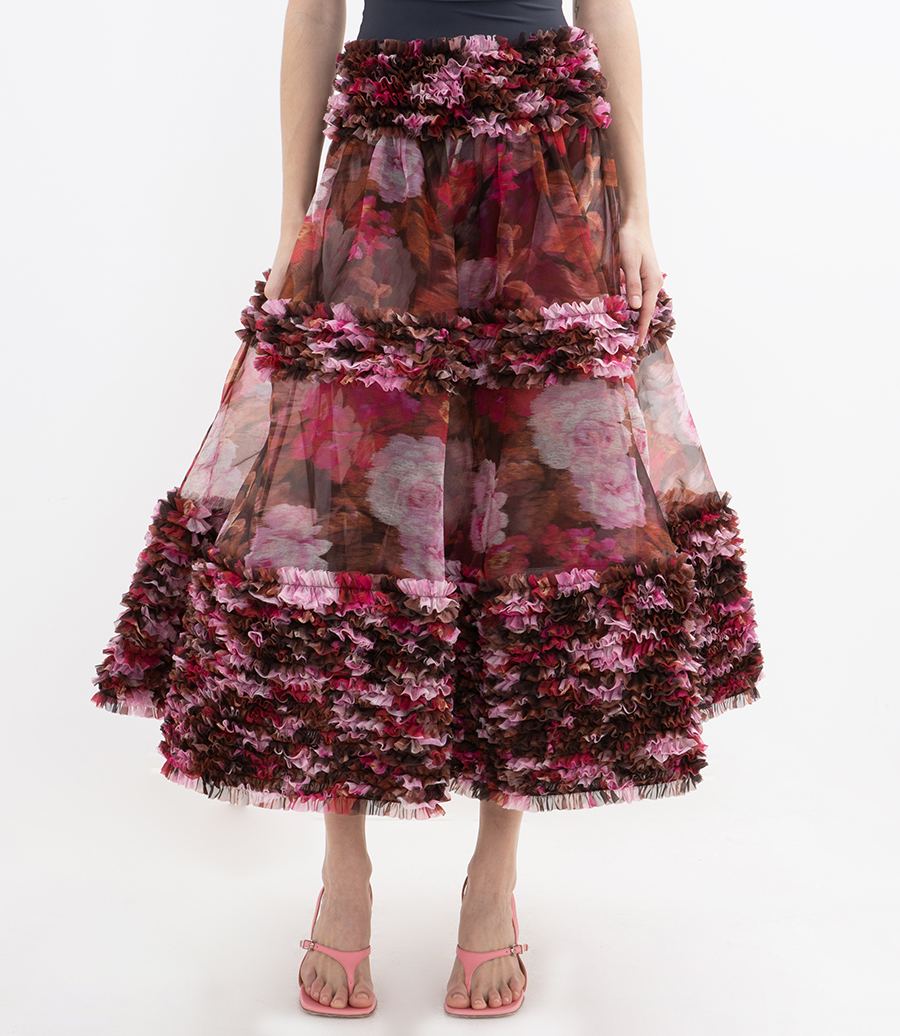 LUNA RUFFLE MAXI SKIRT