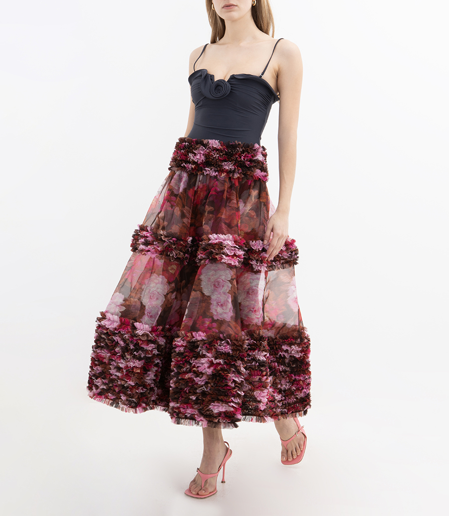 LUNA RUFFLE MAXI SKIRT