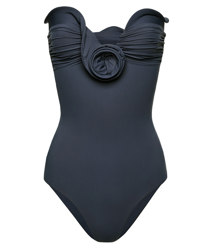 MAGDA BUTRYM - SCULPTURAL ROSE BUSTIER SWIMSUIT