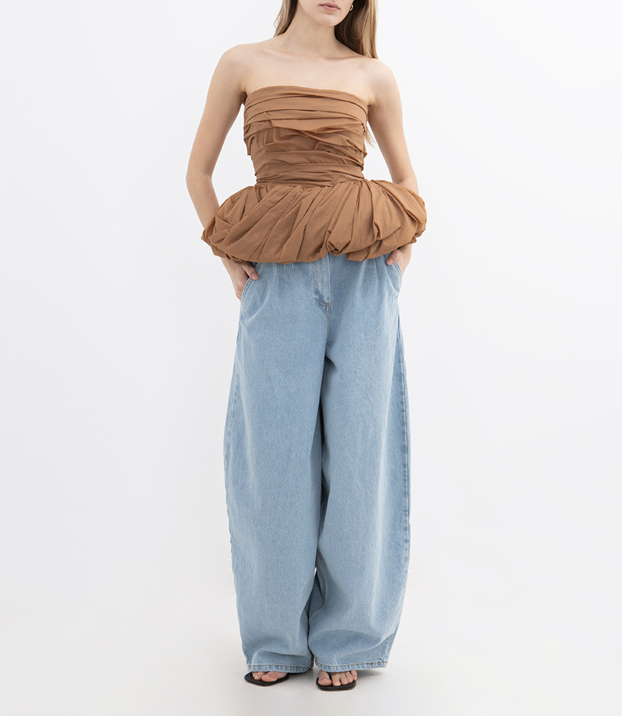 DRAPED PEPLUM CORSE