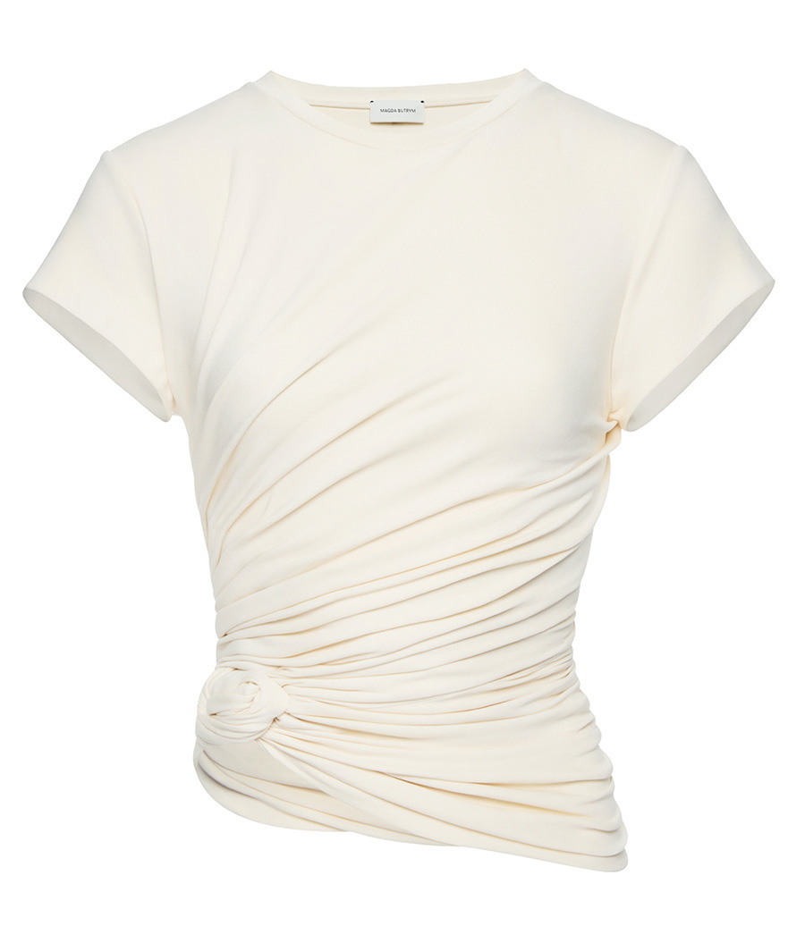 MAGDA BUTRYM - SIDE-KNOT DRAPED T-SHIRT