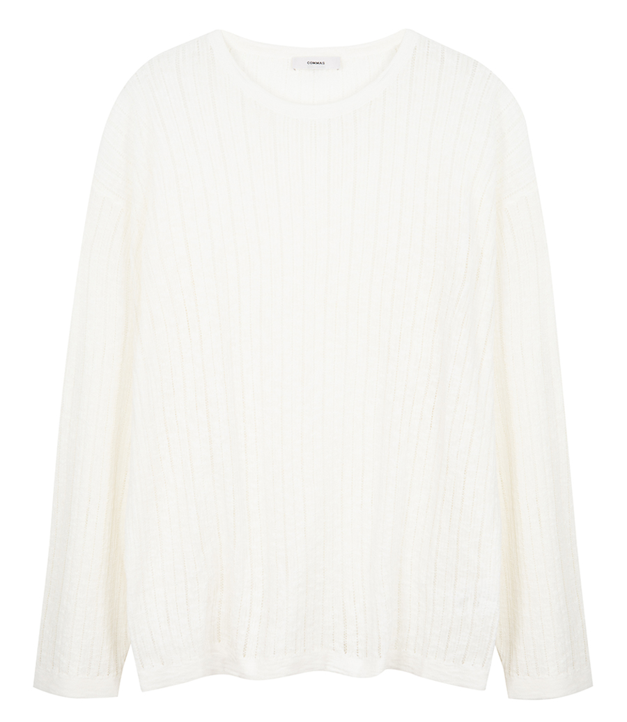 COMMAS - POINTELLE KNIT SWEATER