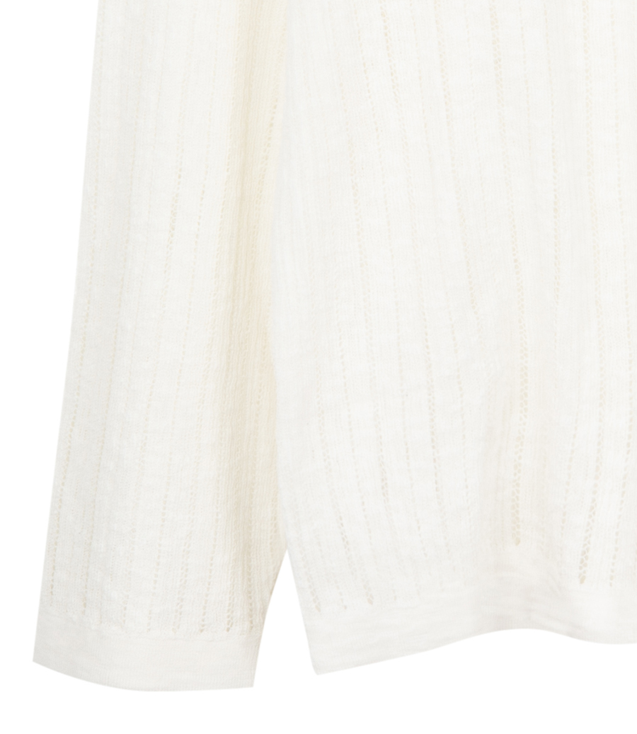 POINTELLE KNIT SWEATER