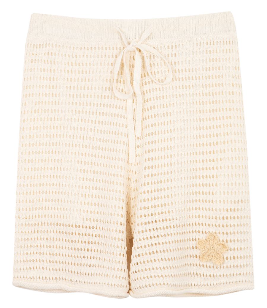 COMMAS - CROCHET FLOWER SHORTS