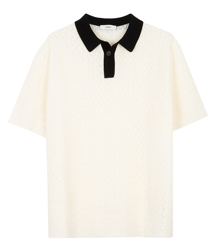 COMMAS - BUTTON TRHOUGHT POLO KNIT