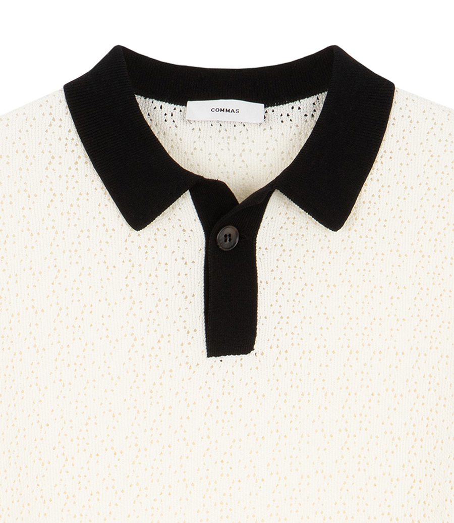 BUTTON TRHOUGHT POLO KNIT
