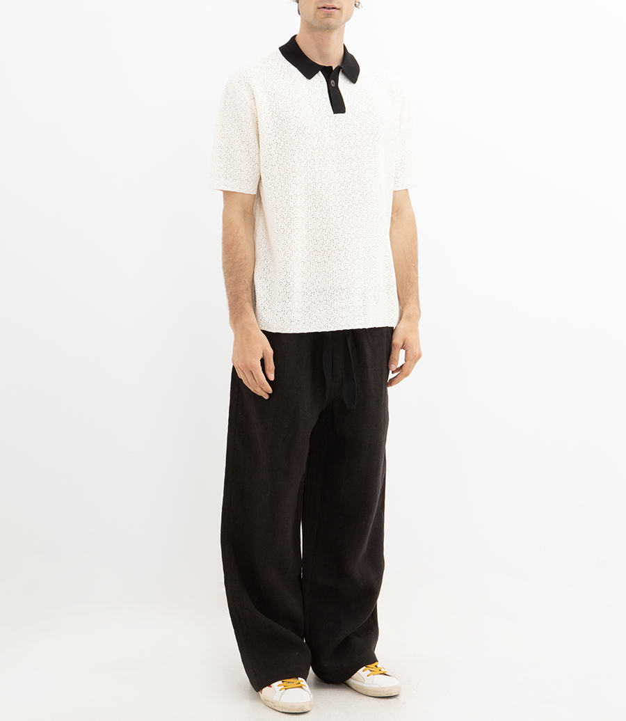 BUTTON TRHOUGHT POLO KNIT