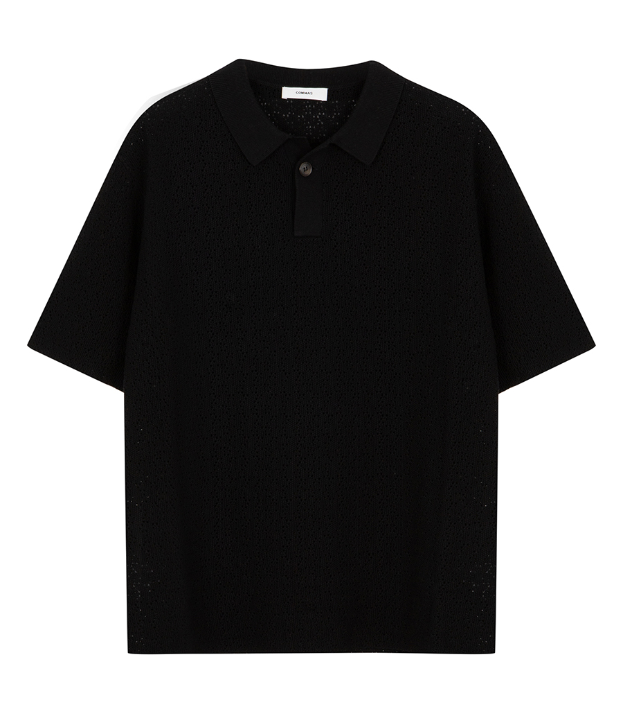 COMMAS - BUTTON TRHOUGHT POLO KNIT