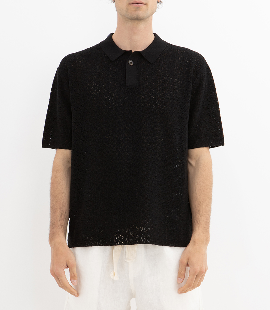 BUTTON TRHOUGHT POLO KNIT