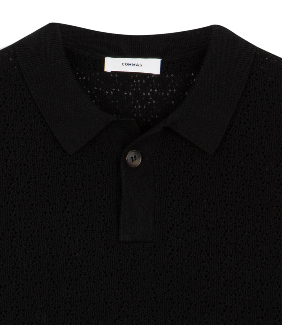 BUTTON TRHOUGHT POLO KNIT