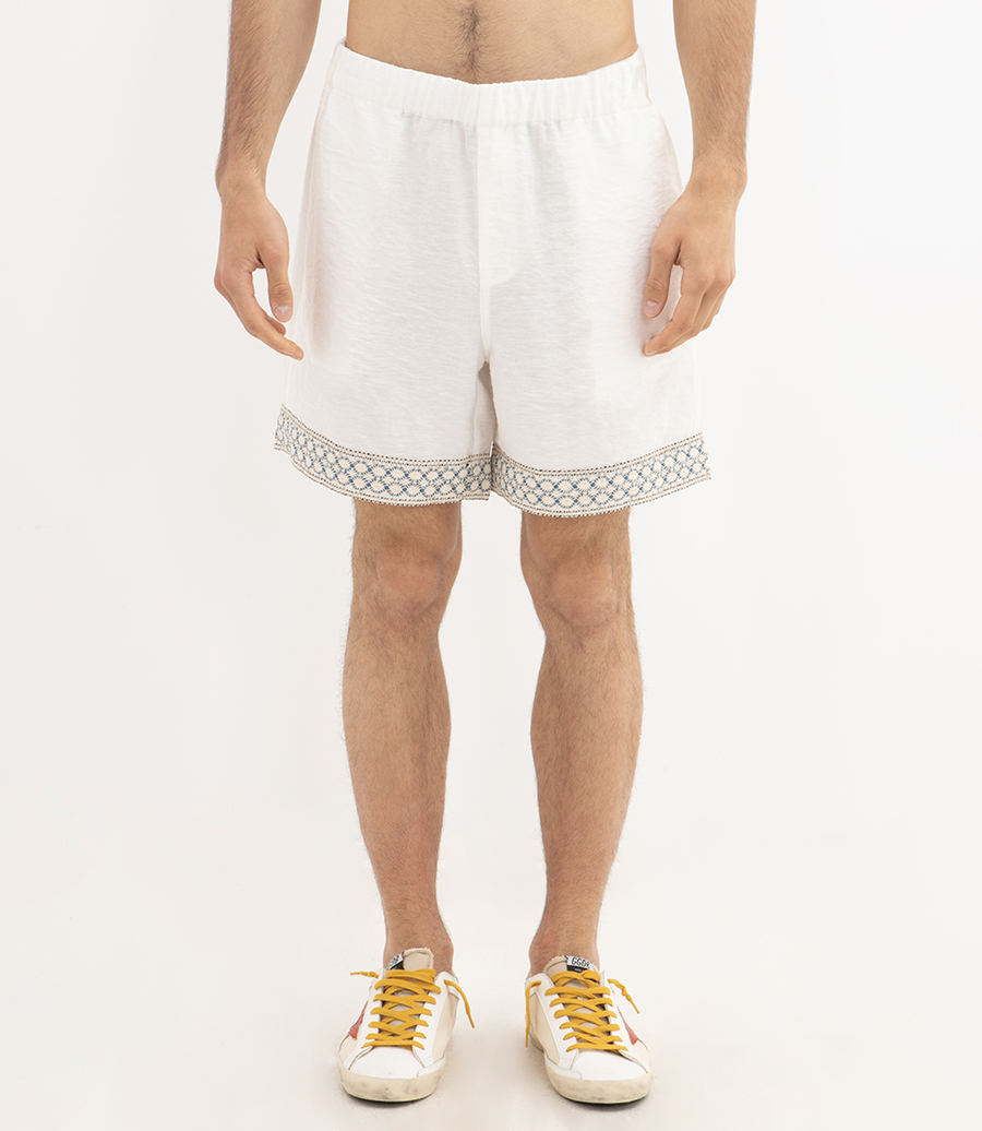 CROCHET TRIM RESORT SHORT