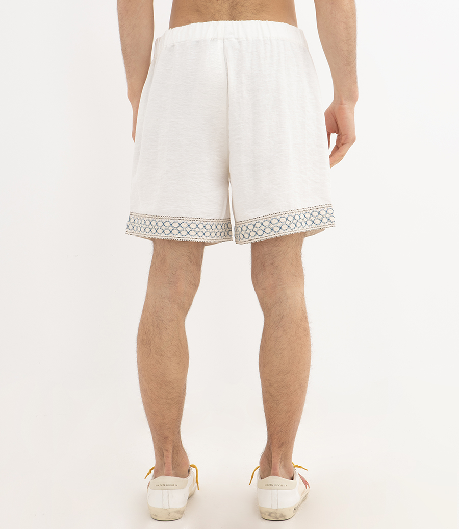 CROCHET TRIM RESORT SHORT