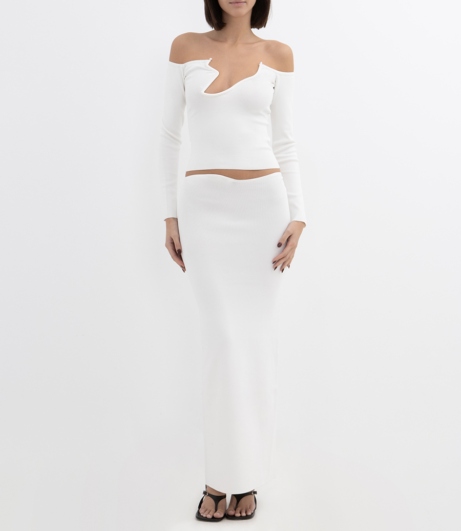 ODESSA ARCED KNITTED L/S TOP