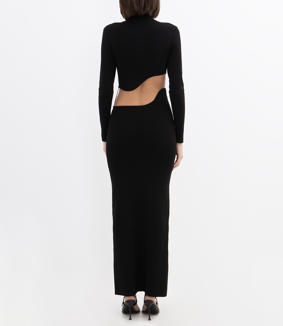 MAPARADITA LATTICE SEPARATION L/S DRESS