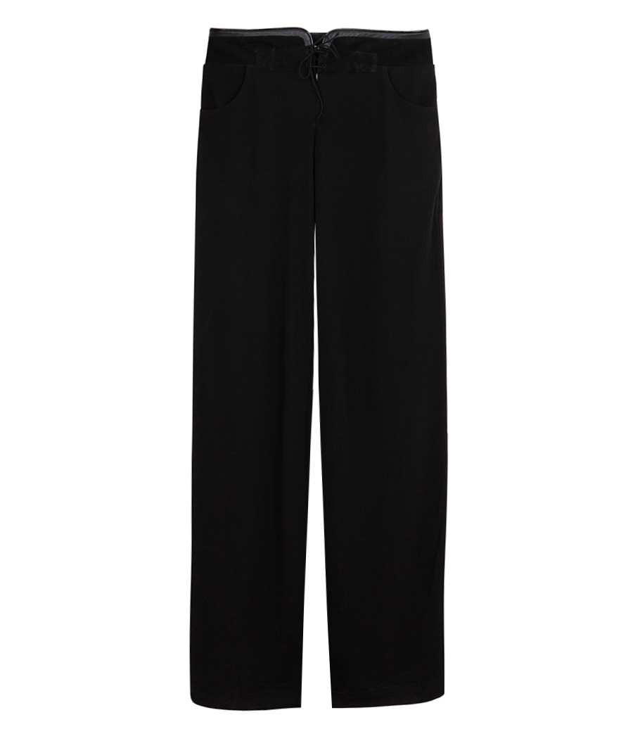 CHRISTOPHER ESBER - YVETTE LEATHER BELTED JERESEY TROUSER