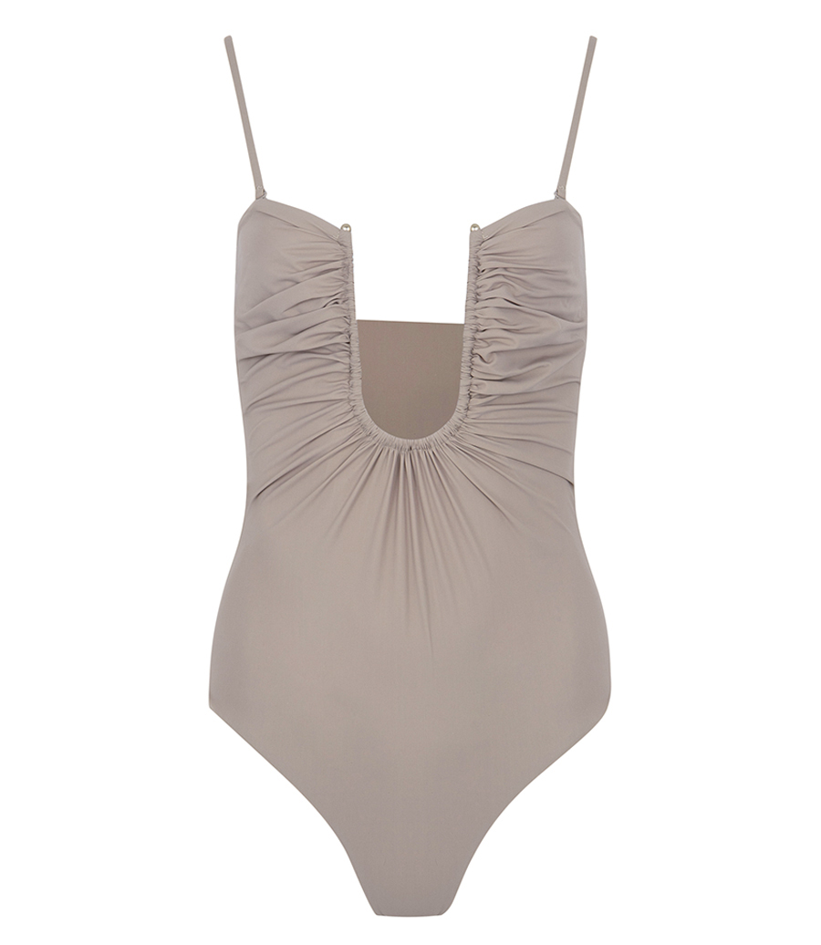 CHRISTOPHER ESBER - ARCED RUCHED ONE PIECE