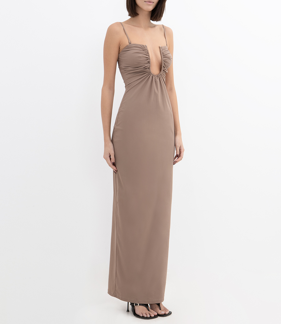 ARCED RUCHED LYCRA DRESS | Soho Soho Eshop