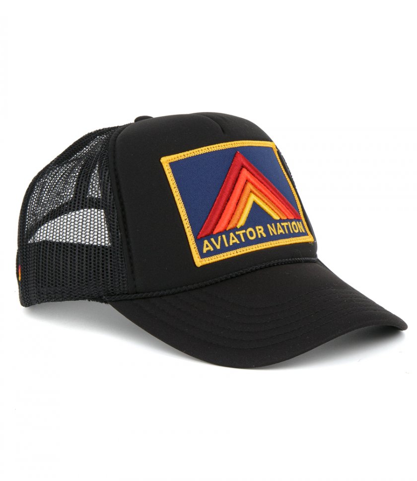 HATS - MOUNTAIN STRIPE TRUCKER HAT