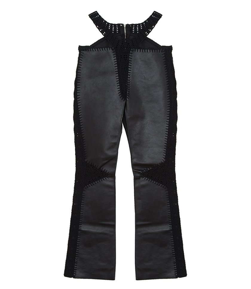 JUST IN - LEATHER CROCHET PANT