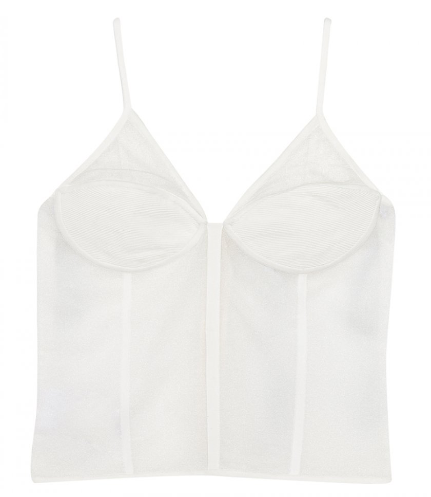 SALES - SHEER INTARSIA BUSTIER TOP