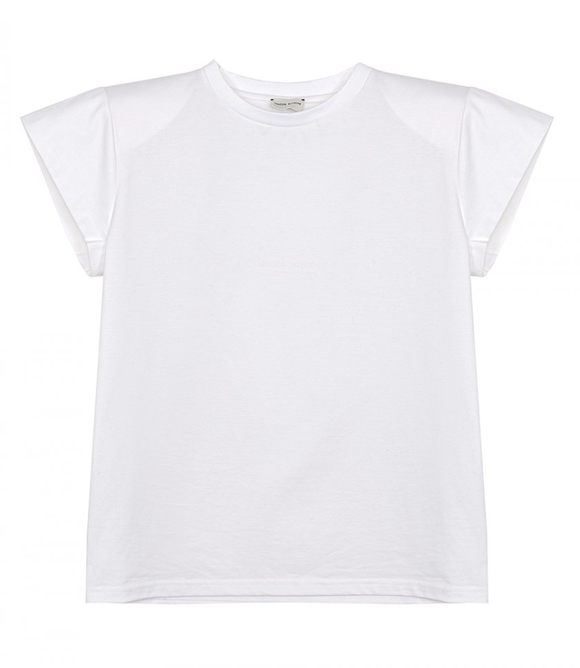 TOPS - T-SHIRT WITH PADDED SHOULDERS