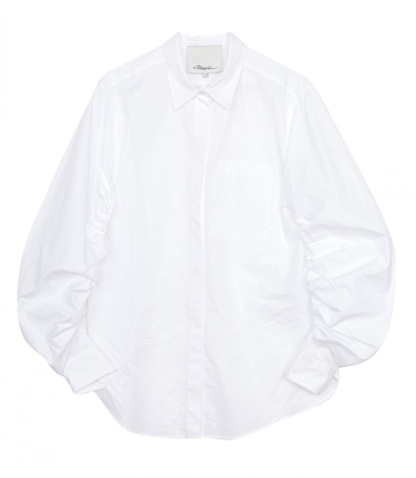 3.1 PHILLIP LIM - SHIRT WITH GATHERED SLEEVE