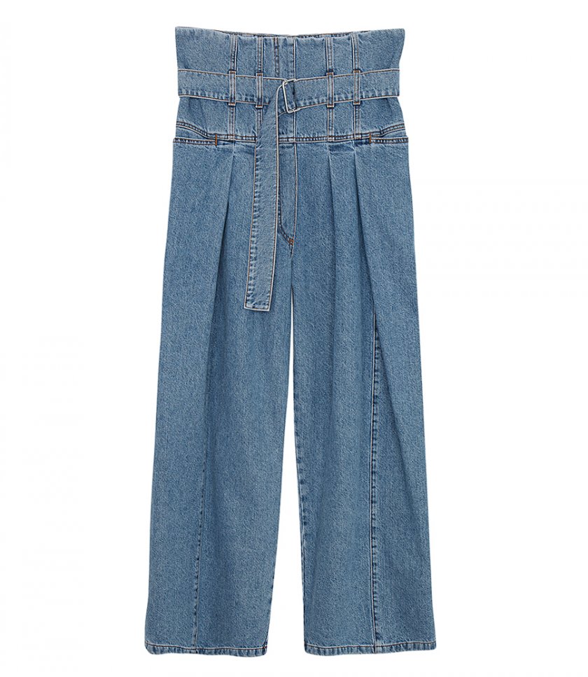 JEANS - OVERSIZED PANTS IN STONE WASHED DENIM