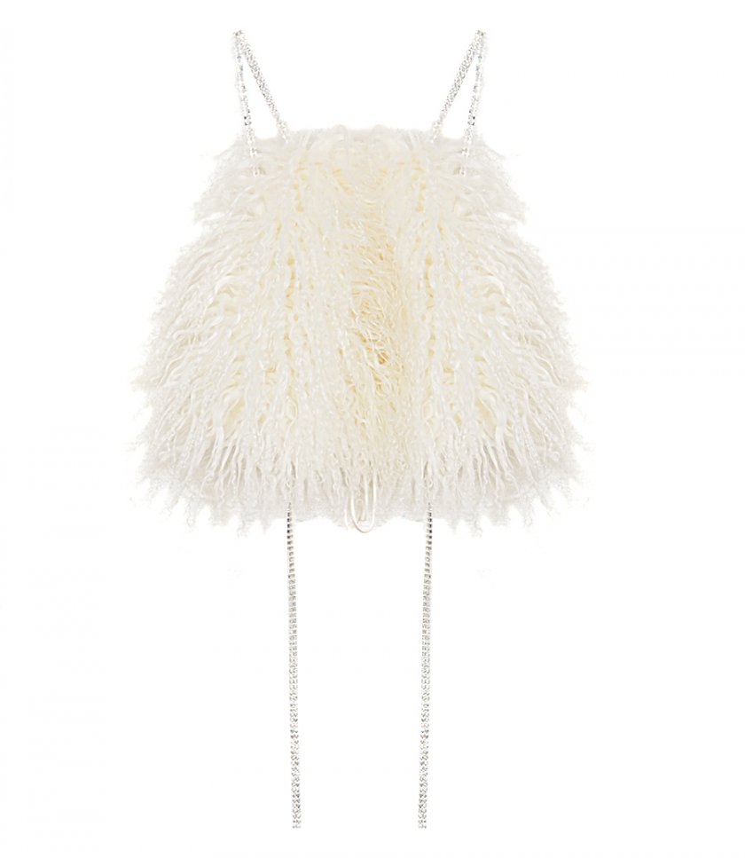 JUST IN - SHEARLING CRYSTAL TANK TOP