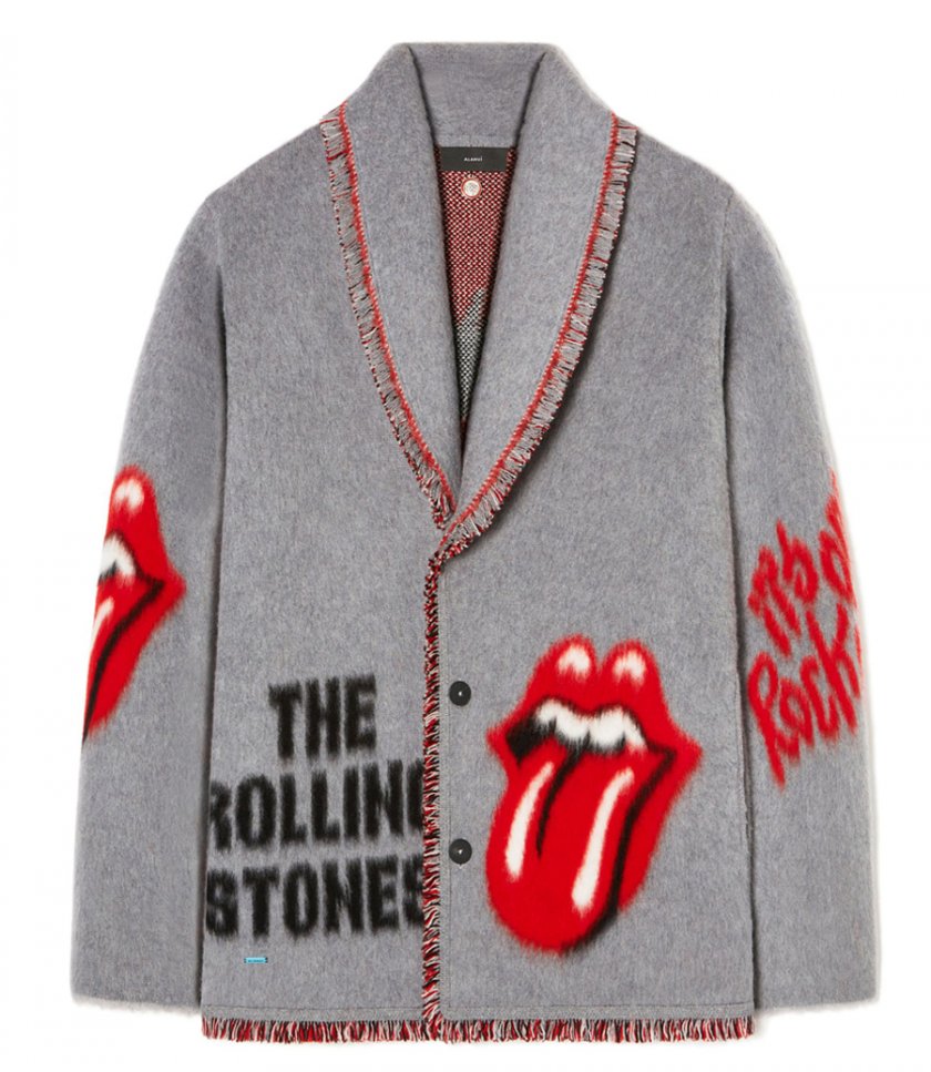 JUST IN - TONGUE AND LIPS BRUSHED CARDIGAN