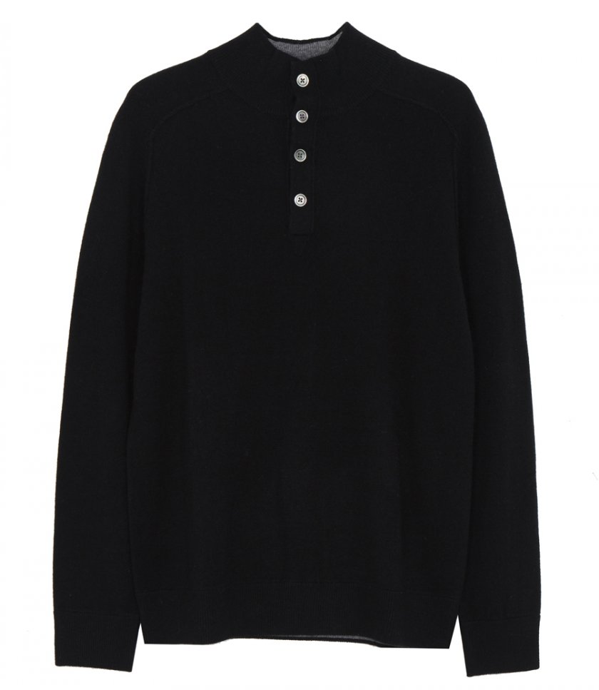 KNITWEAR - HIGH NECK WOOL AND CASHMERE SWEATER