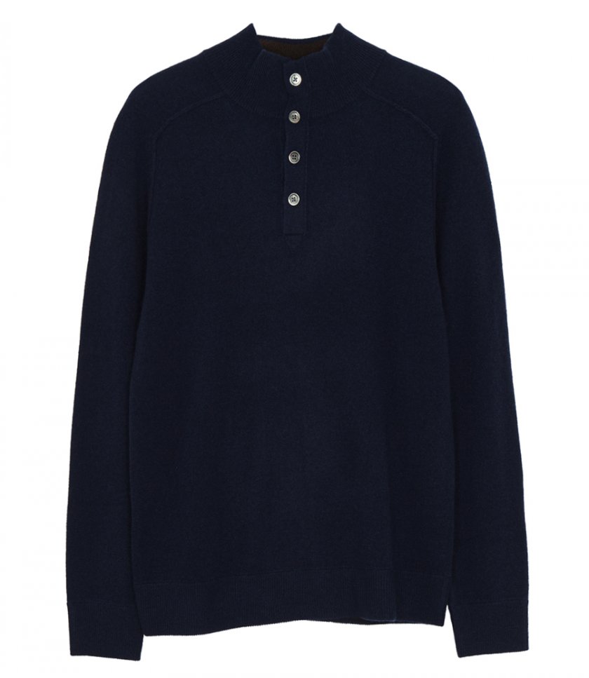 SALES - HIGH NECK WOOL AND CASHMERE SWEATER