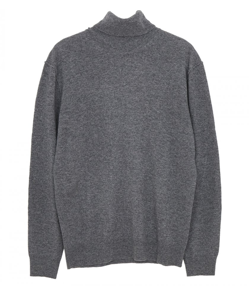 SALES - WOOL AND CASHMERE ROLL NECK SWEATER