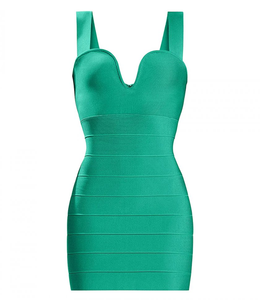 HERVE LEGER - ICON STRAPPY SWEETHEART MINI DRESS