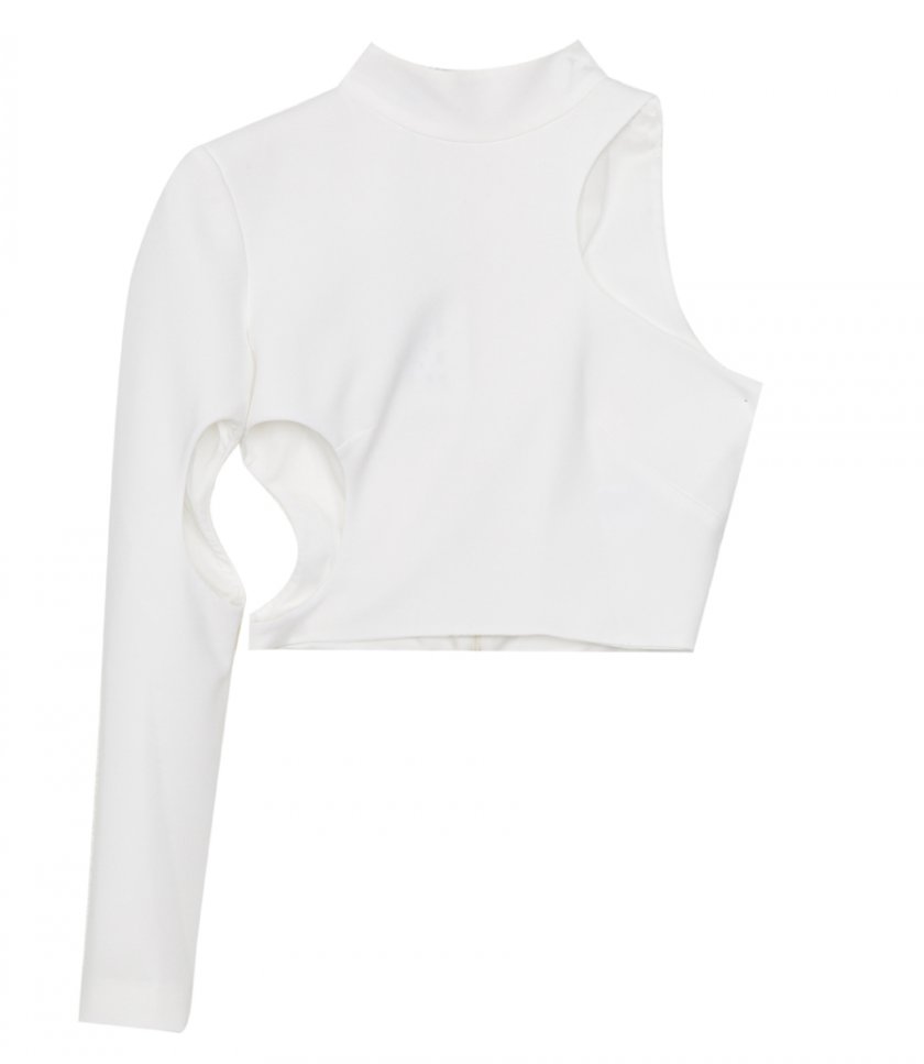 SALES - ONE-SLEEVE CUTOUT TOP