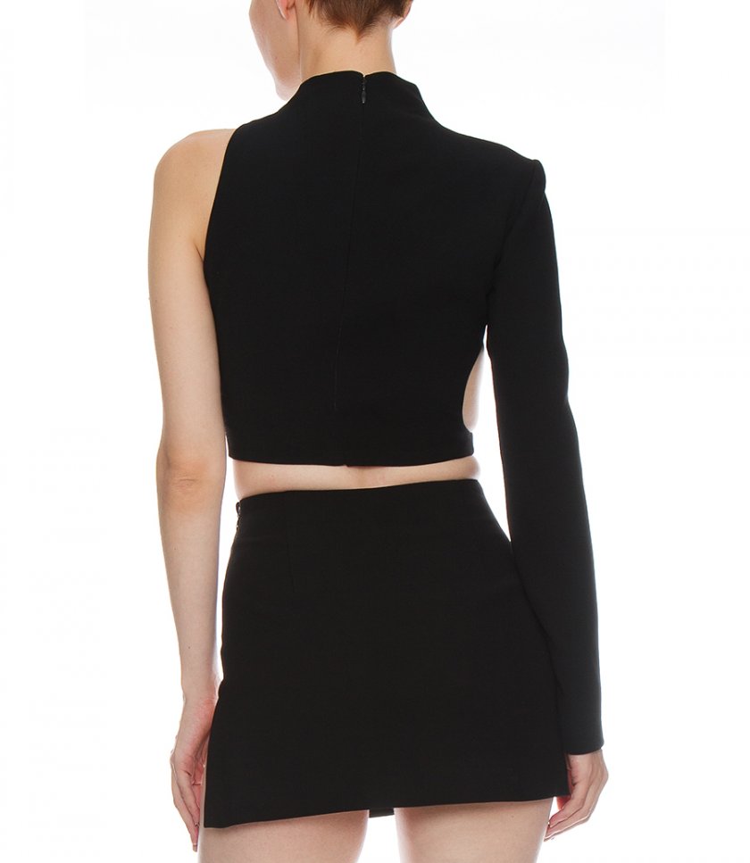 ONE-SLEEVE CUTOUT TOP