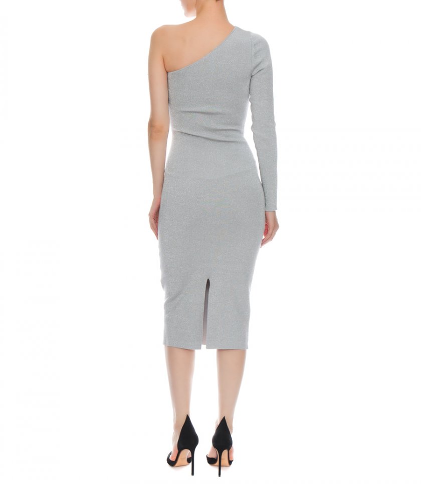 LUREX ONE SHOULDER DRESS
