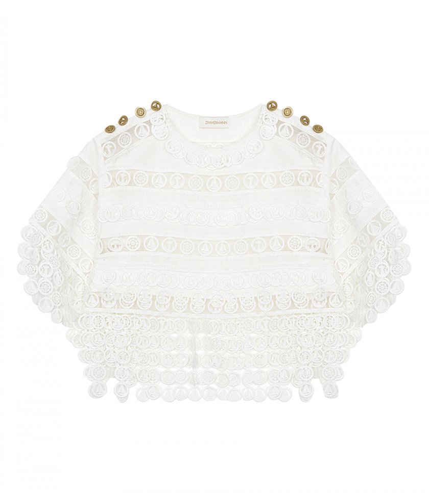 ZIMMERMANN - HIGH TIDE NAUTICAL CROPPED TOP