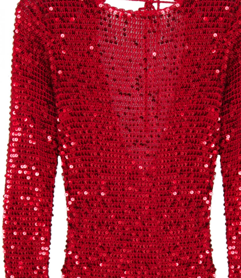 ALEXA SEQUIN CROCHET DRESS