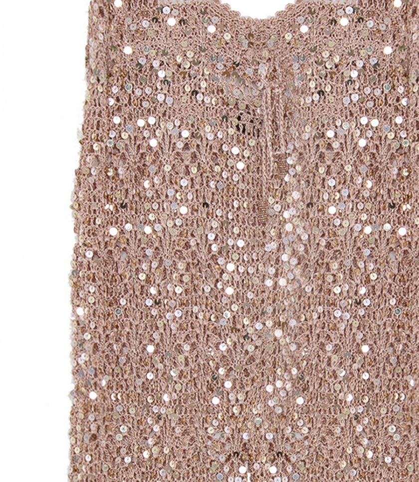 TOSCA SEQUIN CROCHET JUMPSUIT
