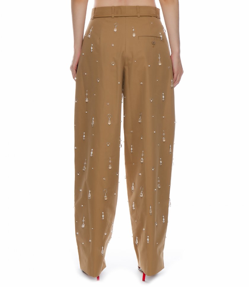 DRIP EMBELLISHED CHINO WIDE LEG PANT